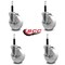 Service Caster 5'' Nylon Swivel 3/4'' Expanding Stem Caster Set with Brake, 4PK SCC-EX20S514-NYS-TLB-34-4 - alternate 4